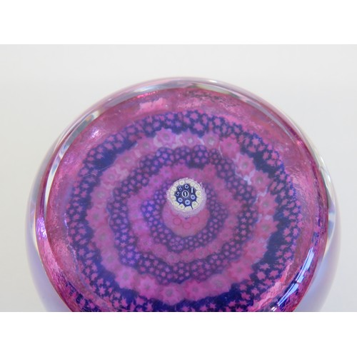 69 - Whitefriars lens cut Millefiori canes paperweight and Millefiori glass paperweight.