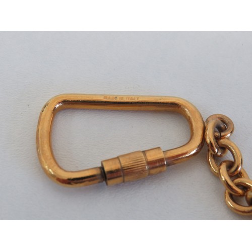 96 - Celine Caleche Italy gold plated Horsebit bag charm.