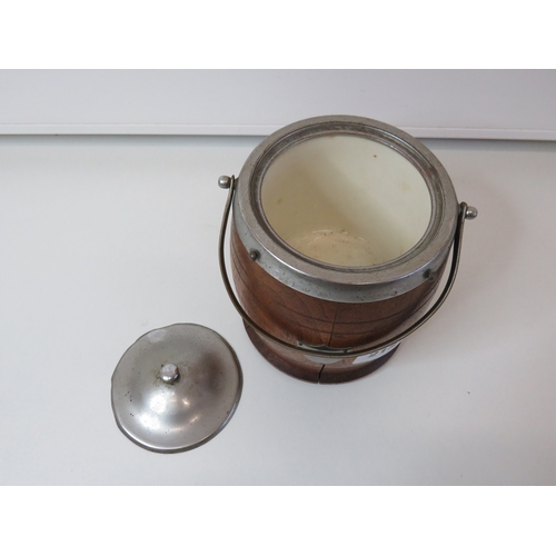 41A - Oak ice Barrel with porcelain inner
