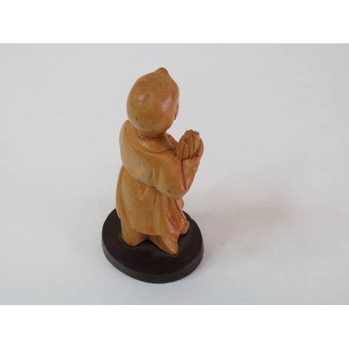 41C - Indian silvered Ganesha statue and a wood chinese carving