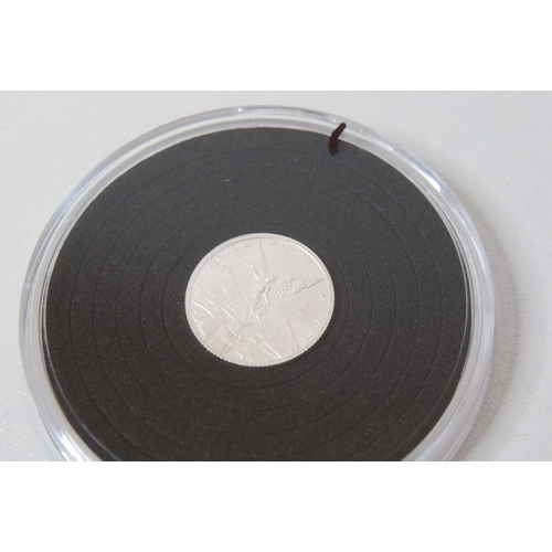 45 - Mexican Libated Silver 999.9 uncirculated coin.