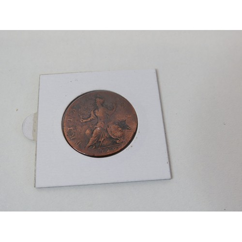 51 - George II 1729 Penny in fine condition with good lustre.
