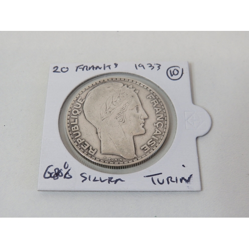 54 - France 20 Francs Turin 1933 silver coin, 20g.