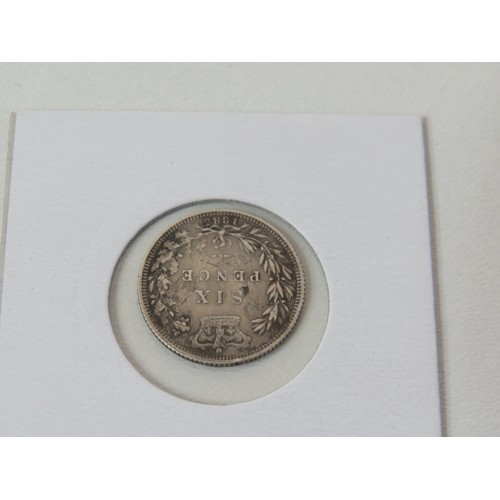 55 - 1835 Silver Sixpence Victoria - very good condition.