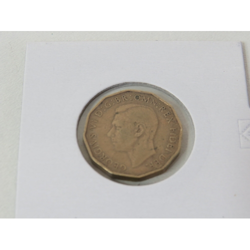 56 - 1949 GVi Threepence rare mintage.