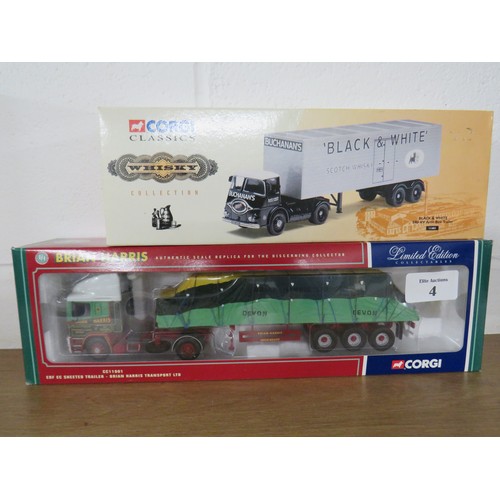 4 - Two boxed Corgi trucks to include Classics Whisky collection 'Black & White' and a limited edition B... 