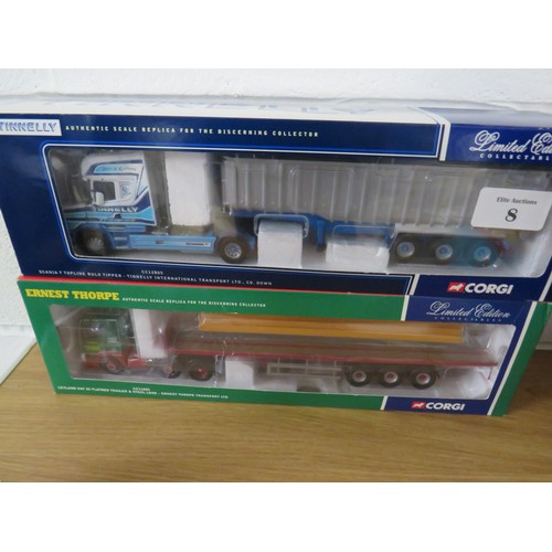 8 - Two boxed Corgi Limited Edition trucks to include Tinnelly and Ernest Thorpe