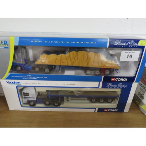 10 - Two boxed Corgi Limited Edition trucks to include Stiller Transport and Vaughan