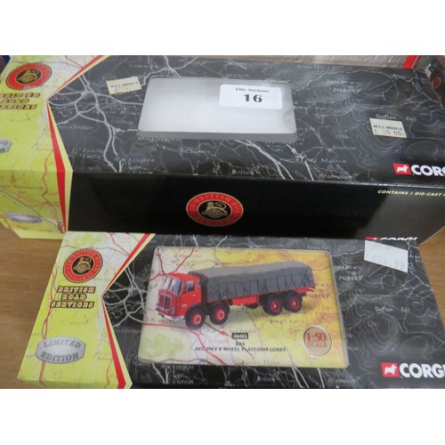 16 - Two boxed Corgi British Road Services trucks