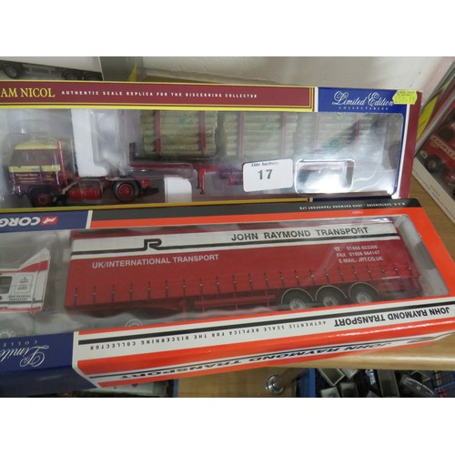 17 - Two boxed Corgi Limited Edition trucks to include John Raymond Transport and William Nicol