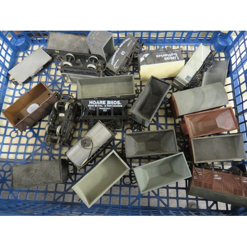 28 - Job lot of model railway items to include trains, trackside vehicles, track etc