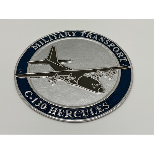 100F - Alloy military transport hercules sign