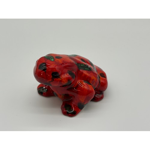 100H - Anita Harris small toad- signed in gold