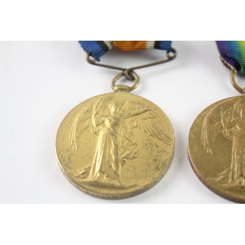 10 - WW1 Victory Medals To Pte Hempshall Linc R, Pte Barber Y+L R & Rubbed Off Name