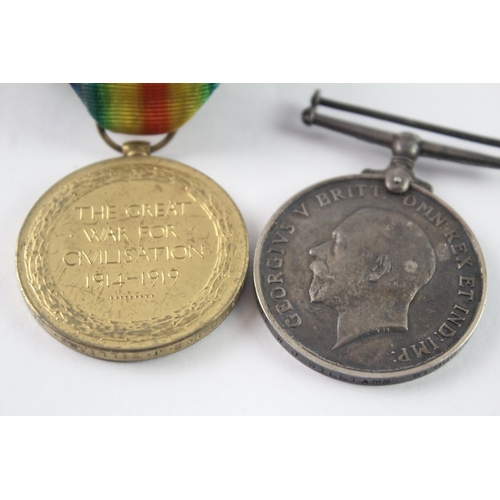 13 - WW1 Medal Pair Named- 39031 Pte W.J Williams Glouc Regt