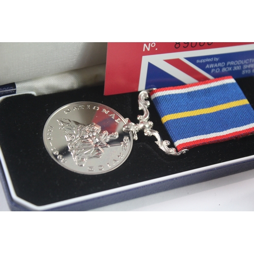 2 - Boxed National Service Medals Inc Two Certificates Of Authenticity