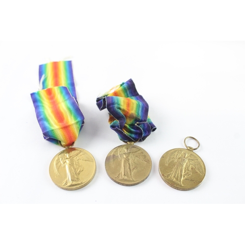 20 - WW1 Victory Medals To Sjt Oldham AVC, A.Sjt Robinson RAMC & Spr Johnson RE