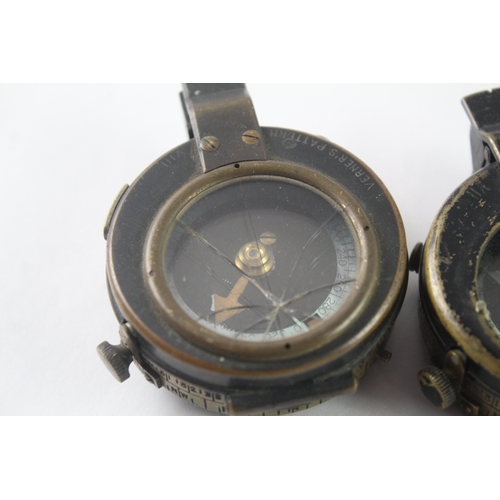 25 - WW1 Military Compass Collection Needs Repair Inc 1915,1918 & 1917 Dated