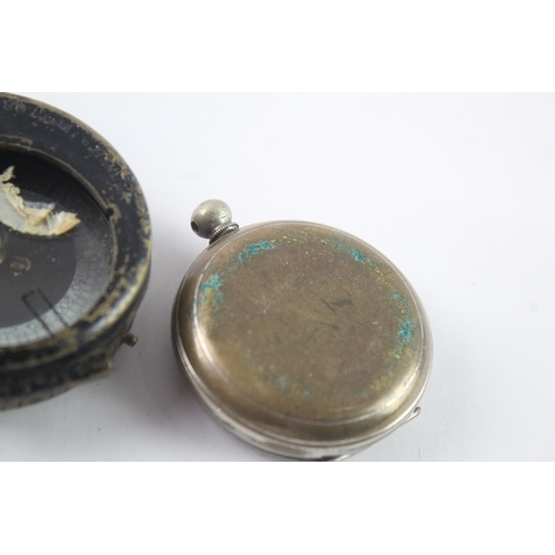 25 - WW1 Military Compass Collection Needs Repair Inc 1915,1918 & 1917 Dated