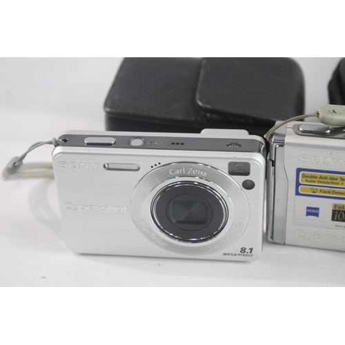 27 - Digital Compact Cameras Working Inc Sony W80, W130 & W90 x 3
