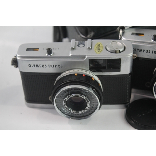 29 - Compact Point & Shoot Film Cameras Inc Olympus Trip 35 Working x 3