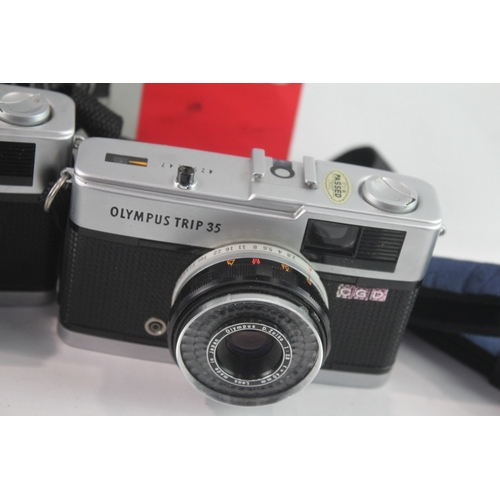 29 - Compact Point & Shoot Film Cameras Inc Olympus Trip 35 Working x 3