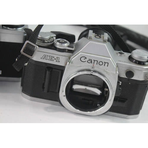 30 - SLR Film Cameras Working Inc Olympus, Canon & Minolta Etc Bodies Only x 3