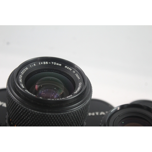 33 - Manual Focus Camera Lenses Working Inc Olympus & Pentax Etc x 5