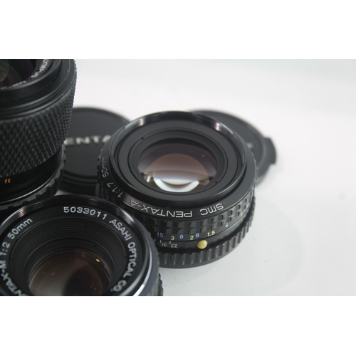 33 - Manual Focus Camera Lenses Working Inc Olympus & Pentax Etc x 5