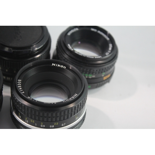 34 - Manual Focus Camera Lenses Working Inc Minolta, Canon & Nikon Etc x 5