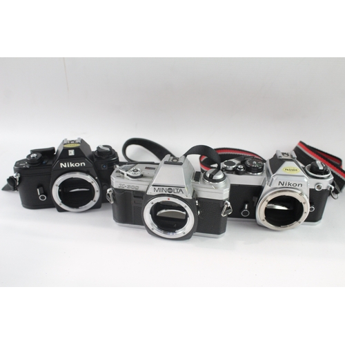 37 - SLR Film Cameras Working Inc Nikon & Minolta Etc Bodies Only x 3