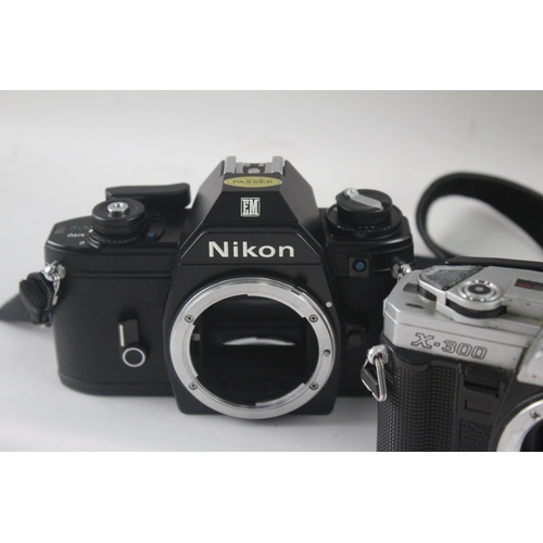 37 - SLR Film Cameras Working Inc Nikon & Minolta Etc Bodies Only x 3