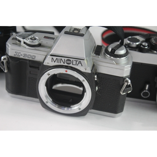 37 - SLR Film Cameras Working Inc Nikon & Minolta Etc Bodies Only x 3
