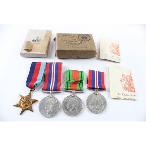 4 - Boxed WW2 Medal Pairs with Award Sheet Inc Mounted 1939-45 Star Pair