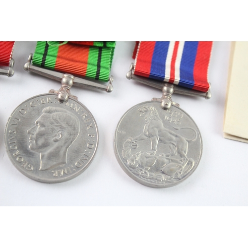 4 - Boxed WW2 Medal Pairs with Award Sheet Inc Mounted 1939-45 Star Pair
