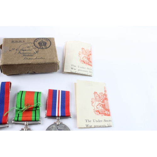 4 - Boxed WW2 Medal Pairs with Award Sheet Inc Mounted 1939-45 Star Pair