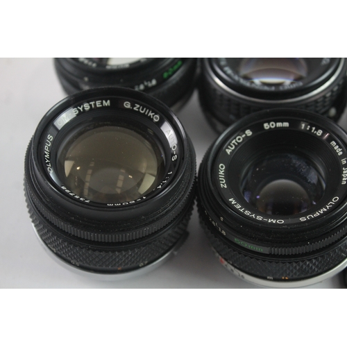 43 - Manual Focus Camera Lenses Working Inc Olympus & Pentax Etc x 5