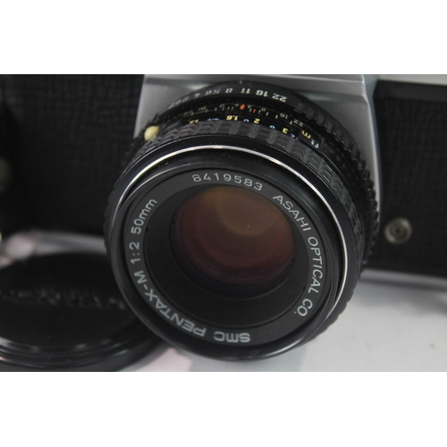45 - Vintage Asahi Pentax K1000 SLR Film Camera Working with Pentax-M 50mm F/2 Lens