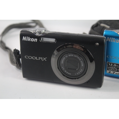 47 - Digital Compact Cameras Working Inc Nikon Coolpix S3000 x 3