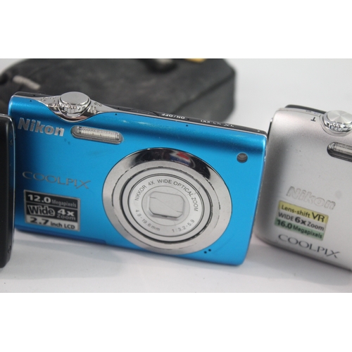 47 - Digital Compact Cameras Working Inc Nikon Coolpix S3000 x 3