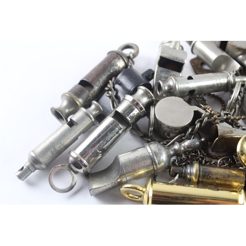 6 - Mixed Whistles Inc Brass & Copper Bosun, Japanese Made, ACME Guides, Etc