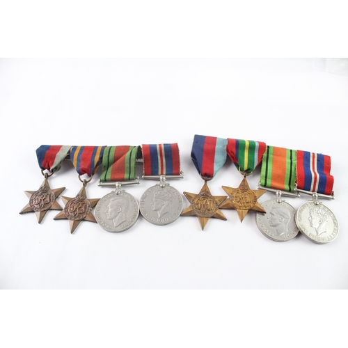 7 - WW2 Mounted Medal Groups Inc Pacific, Burma Star, Etc
