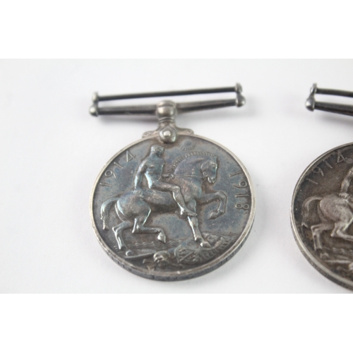 8 - WW1 War Medals To Emberson OC2 RN, Pte Page Wilts Regt & Pte Swirles Y+L Regt