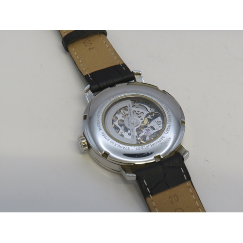121 - Boxed Rotary skeleton watch