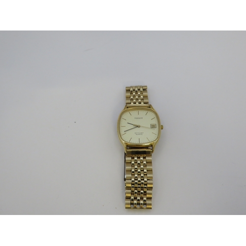 131 - Gold tone Tissot stylist watch