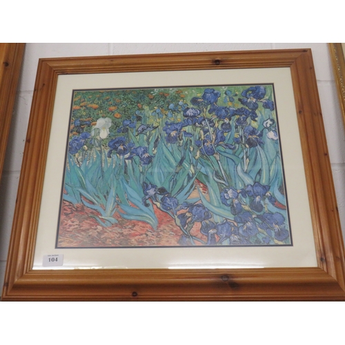 104 - A framed art print reproduction of the famous oil painting 