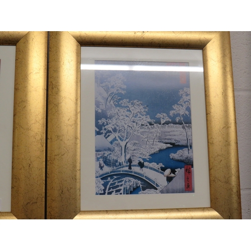 113 - Two framed Japanese prints.