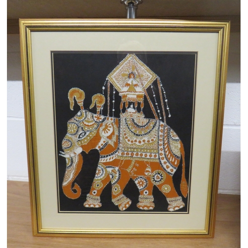 118 - Three framed oriental pictures.