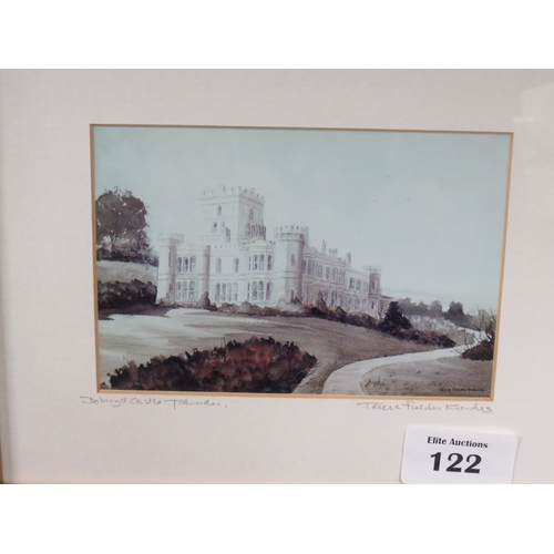 122 - Three gilt framed pictures including watercolour paintings.