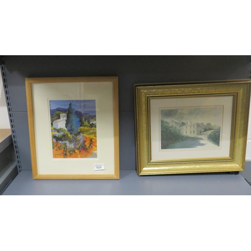 123 - Two framed pictures.